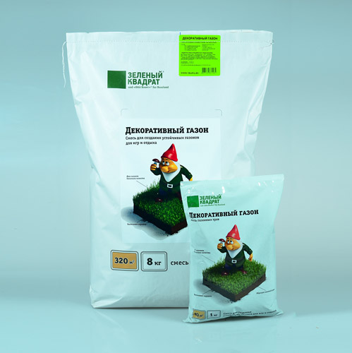 Газон Декоративный /Зеленый квадрат/ 8 кг
